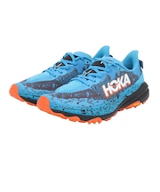 ホカ(HOKA)ランニングシューズ トレランシューズ スピードゴート 6 ブルー ブラック 61147791-SWRD スニーカー