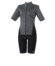 スピード（SPEEDO）フィットネス水着 レディース 水泳 ショートスリーブウェイビーセパ SFW32565 KX 半袖 セパレート 上下セット