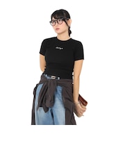 ハーレー(HURLEY)半袖Tシャツ レディース RIB ニット WSS2320004-BLK