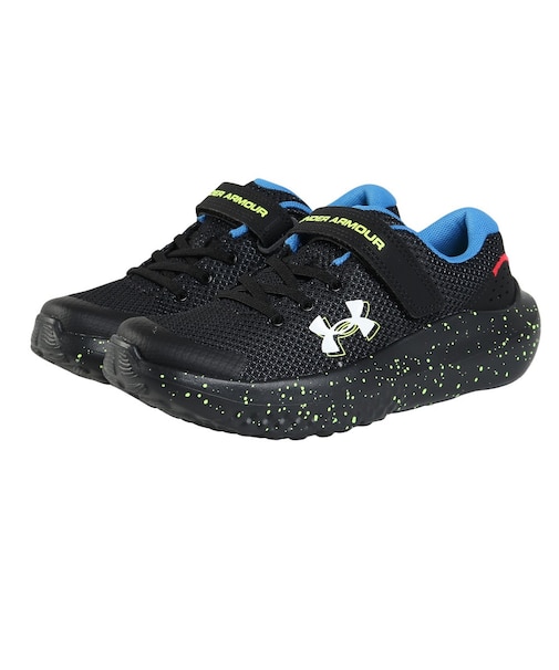 アンダーアーマー(UNDER ARMOUR)ジュニア スポーツシューズ ベルクロ ベルト付き スニーカー サージ 4 AC ブラック 3027104 006 …