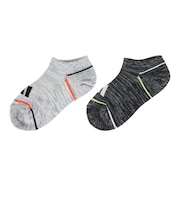 アディダス(adidas)子供用ソックス スニーカー丈 靴下 2足組 グレー/黒 ODW30-KK8078