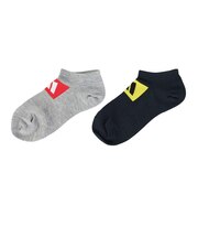 アディダス(adidas)子供用ソックス スニーカー丈 靴下 2足組 グレー/黒 ODW24-KK8072