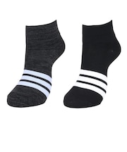 アディダス(adidas)ソックス 靴下 2足組 2P SOCKSSOCKSBLACK 黒/グレー Sサイズ(23-25cm) ODW21-KK8069 ショ…