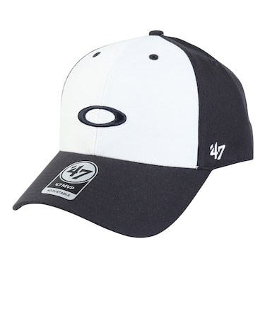 オークリー（OAKLEY）帽子 キャップ 47 OAKLEY MVP CAP ネイビー×ホワイト FOS901947-6EX ロゴ コラボ サイズ調整可