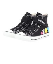 コンバース(CONVERSE)ジュニアスニーカー キャンパスシューズ チャイルド オールスター V-1 HI たべっ子どうぶつ ブラック 37303580