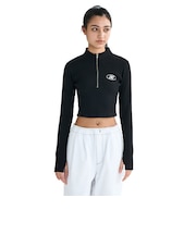 ディーシーシューズ(DC SHOES)HFジップ SHORT 長袖Tシャツ 25FWLLT254312BLK