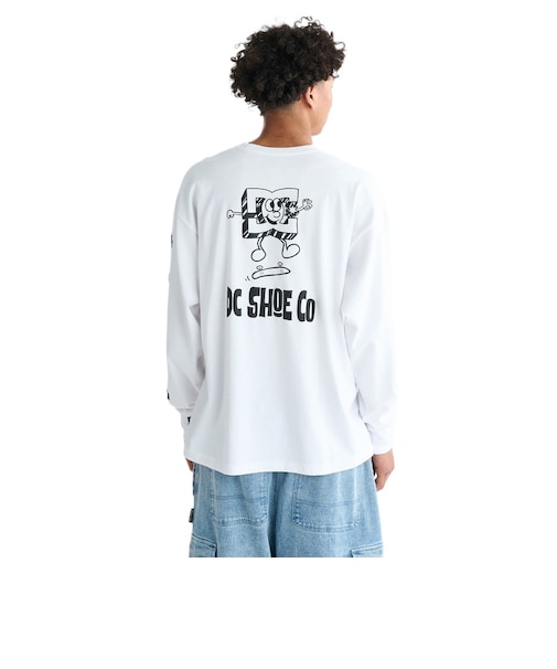 ディーシーシューズ（DC SHOES）PLAYTIME 長袖Tシャツ 25FWDLT254046WHT