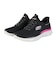 スケッチャーズ（SKECHERS）カジュアルシューズ スリップインズ サミット プラス シマーリング ストリッド ブラック ピンク 150619-BKMT