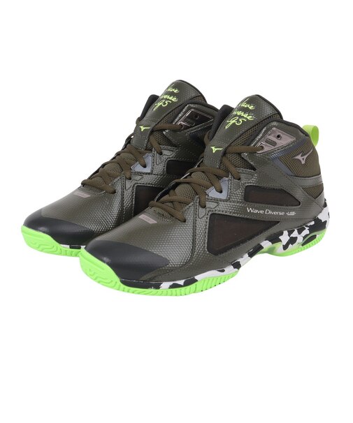 ミズノ(MIZUNO)スタジオシューズ ウエーブダイバース LG 5 Ltd ダークグリーン 31GF257512 スニーカー