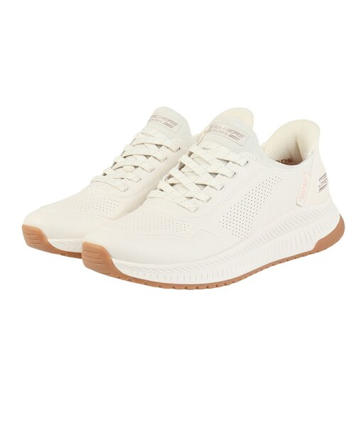 スケッチャーズ(SKECHERS)カジュアルシューズ スリップインズ ボブス SQUAD 4-KEY LOOK オフホワイト 117740-WHT スニーカー