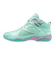 ミズノ(MIZUNO)スタジオシューズ ウエーブダイバース LG 5 Ltd グリーン ピンク 31GF257511 スニーカー