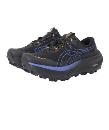 アシックス（ASICS）ランニングシューズ トレランシューズ フジセツ マックス GTX ブラック ブルー 1011C115.001 スニーカー