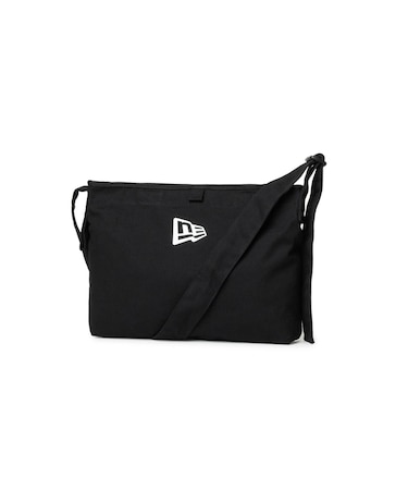 ニューエラ（NEW ERA）バック キャンバスショルダーバッグ 8L 黒 ロゴ 14521356 長さ調整可 シンプル