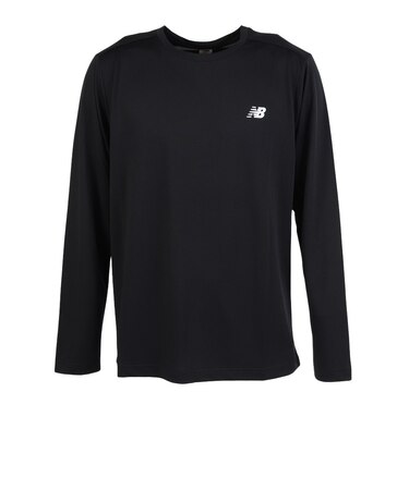 ニューバランス（new balance）スポーツロゴ長袖Tシャツ AMT53405BK