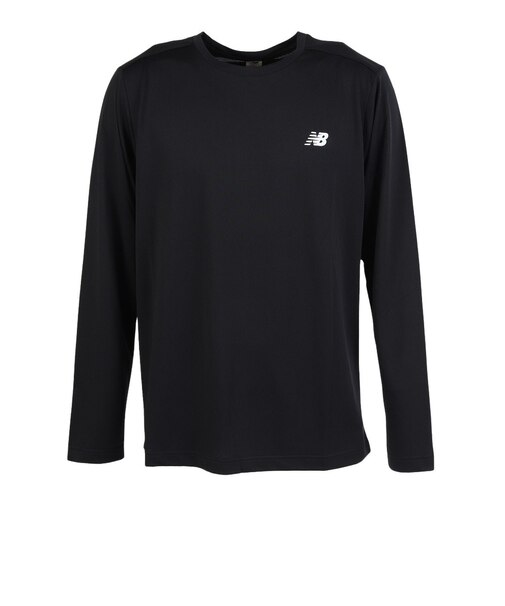 ニューバランス（new balance）スポーツロゴ長袖Tシャツ AMT53405BK