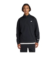 ニューバランス（new balance）Brushed ダブルニット クォータージップ プルオーバー AMT53170BK