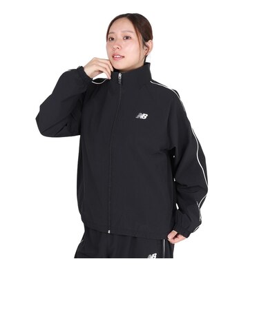 ニューバランス（new balance）裏起毛 トリコット ラインド ウーブントラックジャケット AWJ53171BK