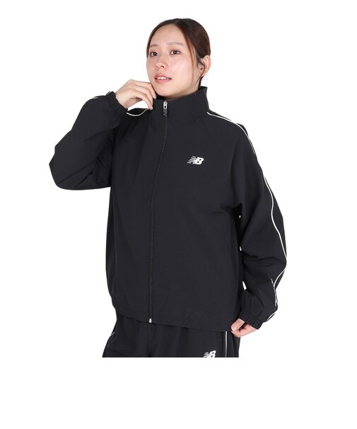 ニューバランス（new balance）裏起毛 トリコット ラインド ウーブントラックジャケット AWJ53171BK