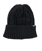 ヤックパック(YAK PAK)ニットキャップ ケーブルリブカフワッチ 黒 YAK-FGL-25F002 BLK 帽子 ニット帽 防寒