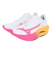 ミズノ(MIZUNO)ランニングシューズ トレーニングシューズ 部活 ウエーブ リベリオンフラッシュ 3 ホワイト ピンク J1GC251701