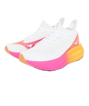 ミズノ(MIZUNO)ランニングシューズ ジョギングシューズ ネオ ビスタ 2 ホワイト ピンク J1GC254704 スニーカー