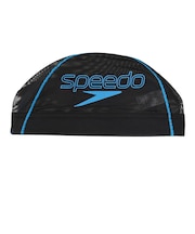 スピード（SPEEDO）スイムキャップ バーティカルメッシュキャップ 青 M-Lサイズ SE12550 BL 水泳 スイミングキャップ
