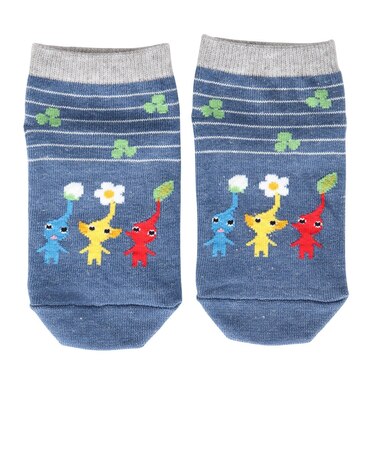ピクミン（Pikmin）靴下 ジュニア アンクル丈ソックス ピクミン ボーダー 15cm SN1520 70U28402Q