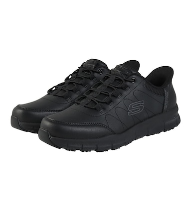 スケッチャーズ（SKECHERS）カジュアルシューズ スリップインズ ワーク ナンパ ノットリー ブラック 200293-BLK スニーカー