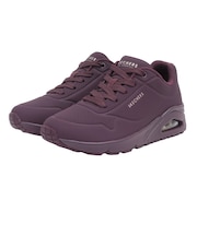 スケッチャーズ(SKECHERS)カジュアルシューズ ウノ スタンド オン エア バーガンディ 73690-WINE スニーカー