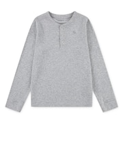 アバクロンビー&フィッチ(Abercrombie & Fitch)ジュニア ボーイズ 長袖 ヘンリー ワッフル Tシャツ 93AK59-GH3