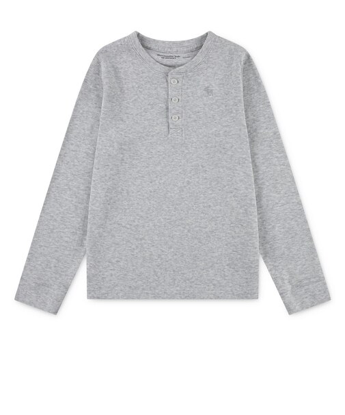 アバクロンビー&フィッチ（Abercrombie & Fitch）ジュニア ボーイズ 長袖 ヘンリー ワッフル Tシャツ 93AK59-GH3