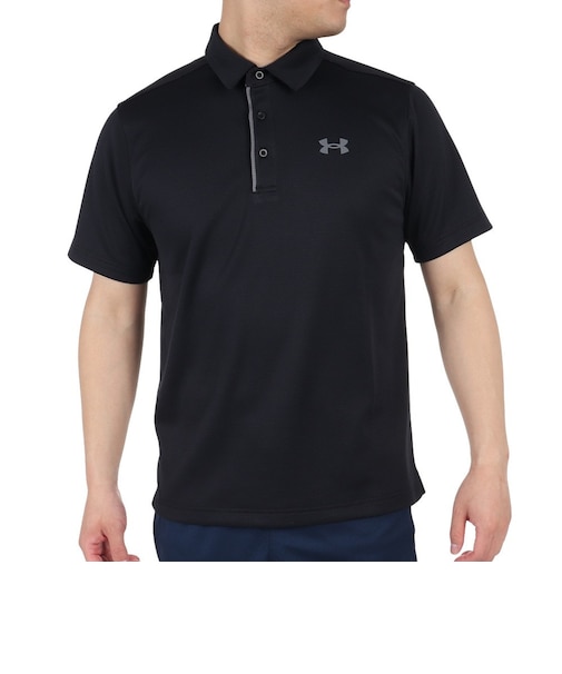 アンダーアーマー（UNDER ARMOUR）ゴルフウェア ポロシャツ メンズ テックポロシャツ 1290140 BLK/GPH/GPH GO