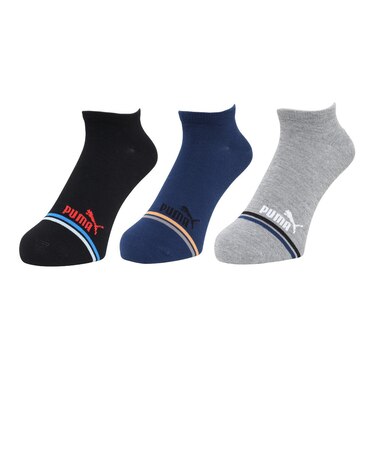 プーマ（PUMA）靴下 ライン スニーカーソックス 3足組 25.0cm 2823269-02 3色セット