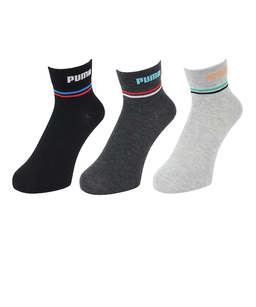 プーマ(PUMA)靴下 ジュニア ライン クォーター丈 ソックス 3足組 19センチ 21センチ 23センチ 4293402-02 運動 スポーツ 新調