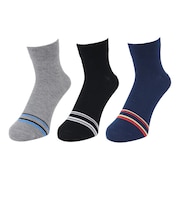 プーマ(PUMA)靴下 ライン クォーター丈 ソックス 3足組 25.0cm 2823270-01 3色セット