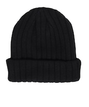 クー(Coo.)帽子 ニットキャップ ベーシックボリュームリブワッチ 黒 ブラック 897CO5ST0026 BLK