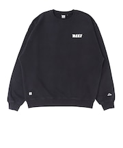 リーフ(REEF)ヘリテージ ウォッシュド クルーネック スウェット RFSWM2520-BLK
