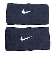 ナイキ(NIKE)スウッシュ クラシック ダブルワイド リストバンド 2P 紺 ネイビー BN4000-463