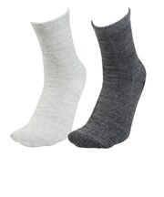 クー(Coo.)靴下 3層 クルー丈 ソックス 2足組 LGYCGY 25.0~28.0センチ 894CO5GSA0132 GRY