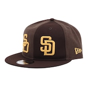 ニューエラ(NEW ERA)キャップ 950 ソフトバックラム MLB ダブルロゴ サンディエゴ・パドレス クーパーズタウン ブラウン 14667800
