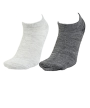 クー(Coo.)靴下 3層 ショート丈ソックス 2足組 LGYCGY 25.0~28.0センチ 894CO5GSA0130 GRY