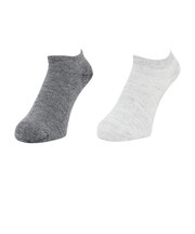 クー(Coo.)靴下 3層 ショートソックス 2足組 グレー 灰色 22.0~25.0センチ 895CO5GSA0127 GRY