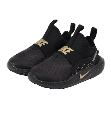 ナイキ（NIKE）ジュニアスニーカー スポーツシューズ フレックス ランナー 4 ブラック ゴールド IM6738-001 カジュアル シューズ