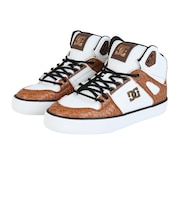 ディーシーシューズ(DC SHOES)スニーカー ボーダーシューズ ピュア ハイトップ SE SN ホワイト ブラウン 25FWDM254301WBR スポー…