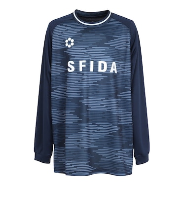 スフィーダ（SFIDA）ジュニア サッカー フットサルウェア 昇華 長袖プラクティスシャツ SA-25522JR NVY