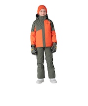フェニックス（PHENIX）ジュニア アシンメトリカルバイカラーツーピース スキーウェア 上下セット ESB252P82ORANGE