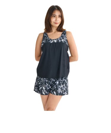 ロキシー（ROXY）フィットネス水着 レディース 水泳 Roxy Fitness KEEP SMILING 水陸両用 めくれ防止 黒 25FWRSW25450…
