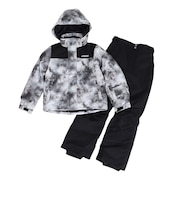 ジュニア スキーウェア 上下セット タイダイブロック スーツ ST25FW0056 WHT