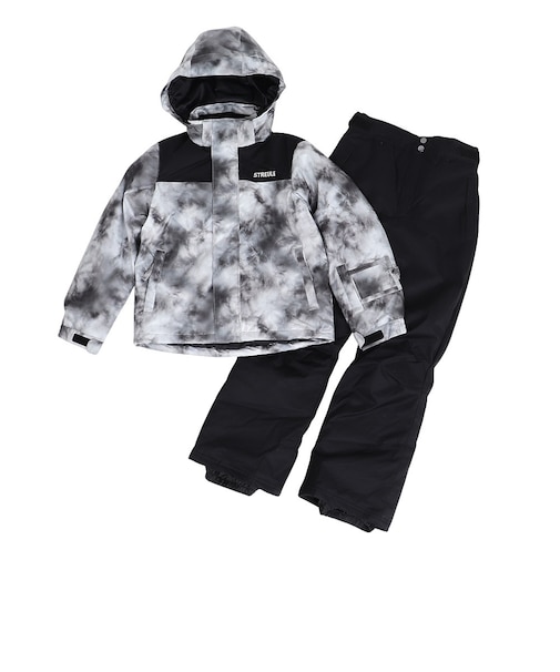 ジュニア スキーウェア 上下セット タイダイブロック スーツ ST25FW0056 WHT