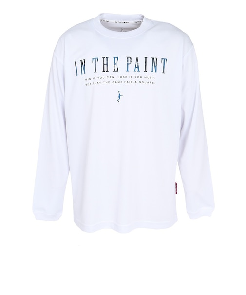 インザペイント（IN THE PAINT）バスケットボールウェア メッセージ 長袖シャツ ITP25406WHT